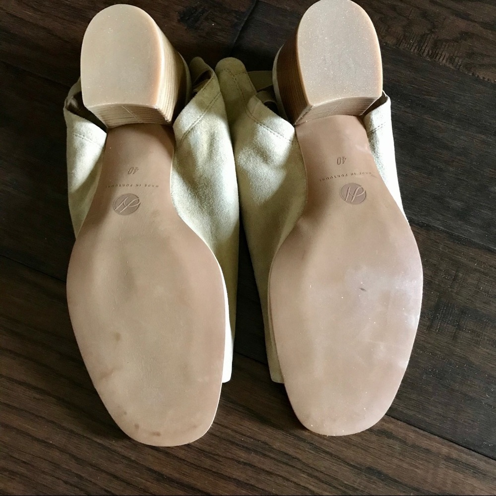 H By Hudson Soft Suede Stack Heel Slides - image 7